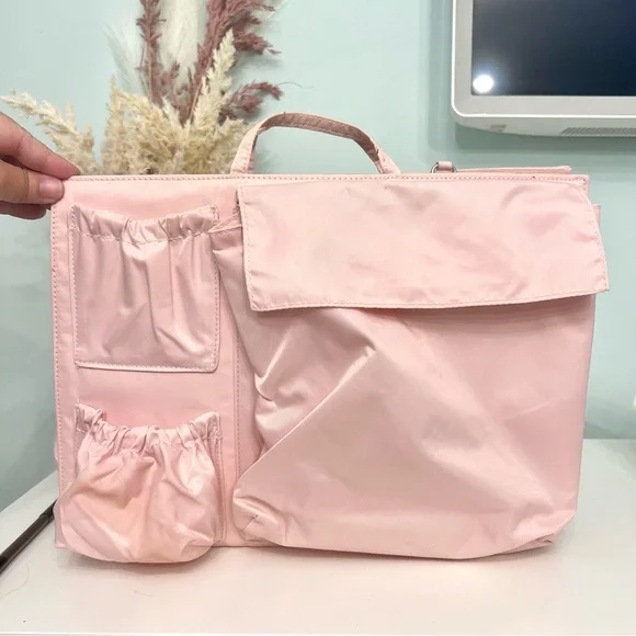 Life in Play Pink Diaper Bag Insert Organizer For Louis Vuitton Neverfull PM GM